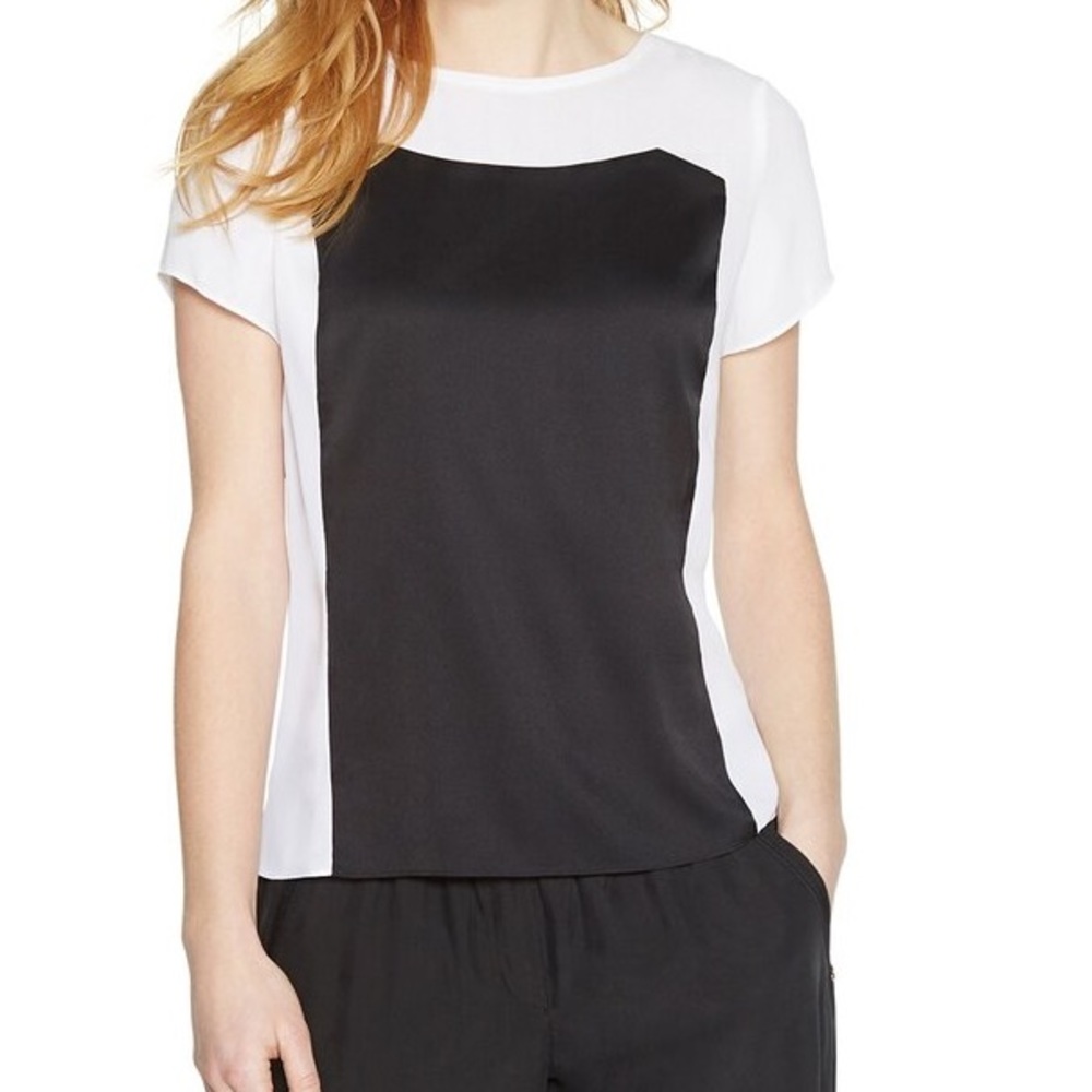 White House Black Market-  Colorblock Blouse-Sz 6